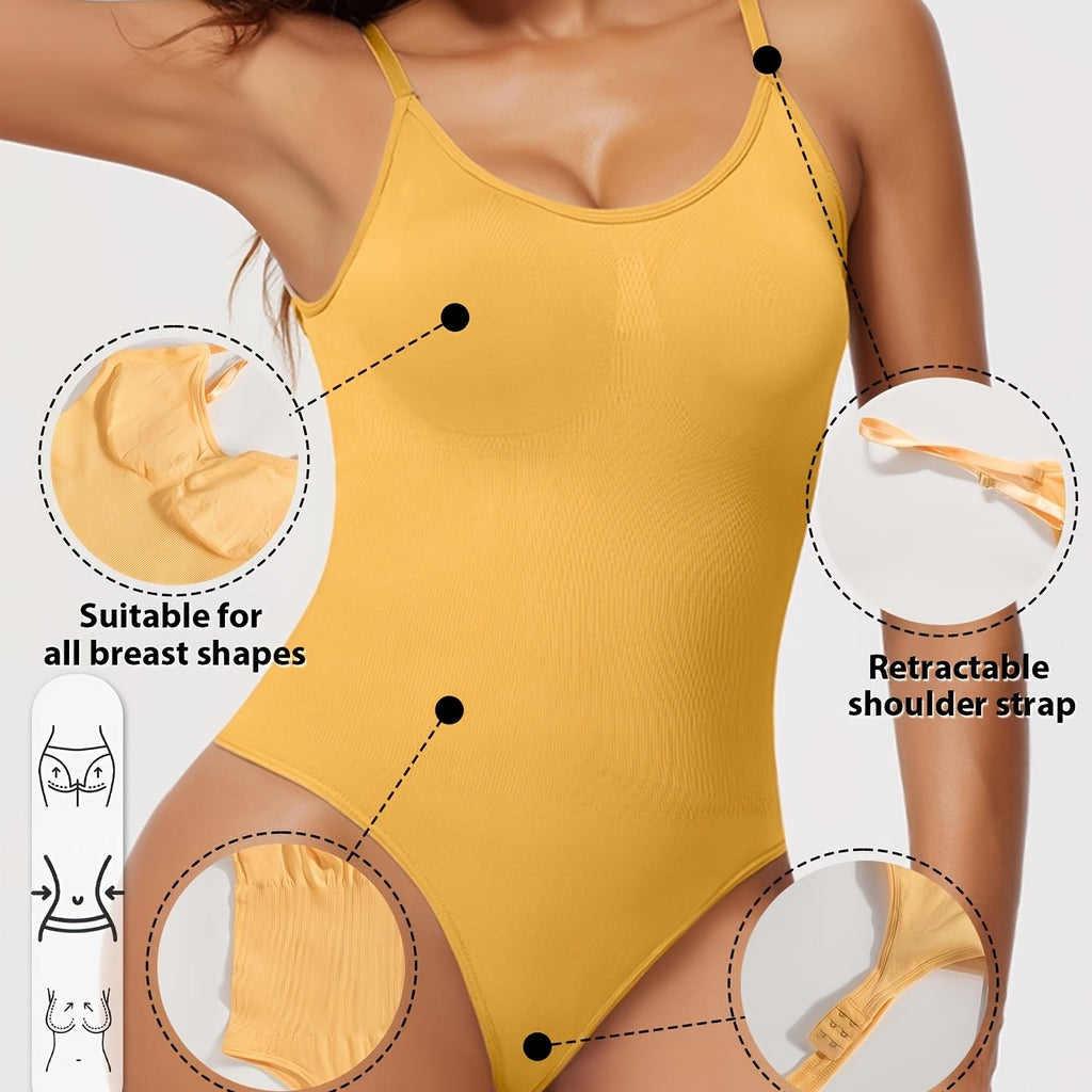 Seamless Women's Body Shaper with Adjustable Straps