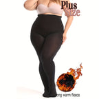 2025 Novas Meias Calças Térmicas Femininas 400 - Ultra Macias Anti-Pilling Plus Size, Forro de Fleece Quente e Longo, Alta Elasticidade para Conforto o Dia Todo, Lavagem Manual Apenas, Meias com Forro de Pelúcia, Design Elegante, Ajuste Perfeito, Textura Suave, Ideal para Clima Frio, Duráveis, Confortáveis, Uso no Escritório