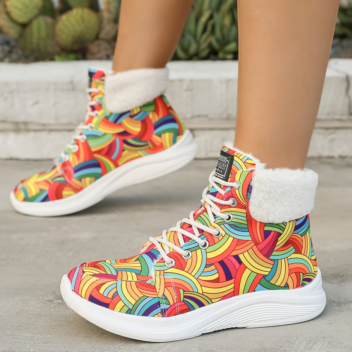 Botas de Neve Femininas de Inverno, Forradas e Acolchoadas - Sapatos Esportivos Curtos de Tornozelo a Meia Canela para Aquecer