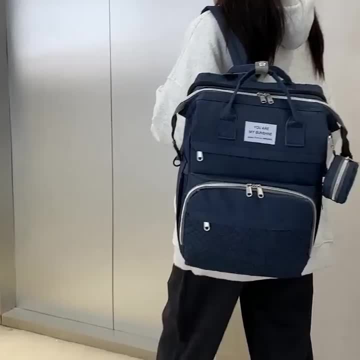 Mala de fraldas leve de grande capacidade para mulheres - Alças de ombro ajustáveis, vários compartimentos, fecho de correr e forro de poliéster para viagens, praia, férias - Cinza, Mala de fraldas, Transportador de acessórios de praia, Acessório de estilo para pais, Fecho de correr durável