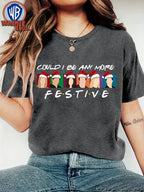 Camiseta de Natal para Amigas Mulheres, Impressão de Personagem de Desenho Animado de Chapéu de Natal, Estilo Clássico de Filme dos Anos 90 da Warner Bros., Estilo Retro Versátil para Férias e Viagens, Disponível em Múltiplas Cores S-XXL, Item de Presente para Dia do Professor, Camiseta de Professor para Mulheres, Camiseta de Professor Azul Royalty, Camiseta de Professor para Mulheres, Camiseta Engraçada de Amizade para Mulheres, Série de TV de Amizade, Artigo de Série de Amizade para Mulheres