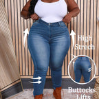Stretchy Plus Size Magic Jeans - Ultimate Comfort & Style