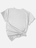 T-shirt gráfica inspirada no programa de TV "Eles não sabem que nós sabemos que eles sabem" - T-shirt casual de manga curta para mulheres, tecido macio, decote redondo, branco com letras coloridas, tamanhos S-XXL, roupa de uso diário | Camiseta com citação divertida | Ajuste confortável, camisetas para senhoras