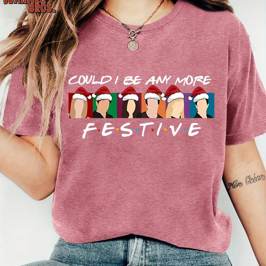 Festive Cartoon Christmas Women's T-Shirt