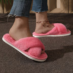 Chinelos de Interior Aveludados para Mulher | Sapatos Macios Confortáveis e Quentes com Sola Macia, 7 Cores Disponíveis, Para Usar em Todas as Estações, Adequados para Casais em Interiores e Exteriores, Estilo Casual, Cor Sólida, Parte Superior e Palmilha em Tecido, Sola EVA, Design Slip-on