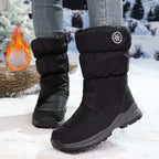 Botas de Neve de Inverno para Mulher - Botas Térmicas Isoladas para Clima Frio com Sola TPR Antiderrapante, À Prova de Vento e de Alta Qualidade - Botas de Meia-Perna para Clima Frio com Palmilha Acolchoada