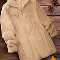 Plush Zipper Winter Jacket - Cozy Minimalist Fashion