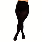 Pack de 2 Collants Térmicos de Tamanho Grande para Mulher - Leggings de Inverno Resistentes 80D, Cobertura de Comprimento Total, Lisos, Laváveis à Mão, para Clima Frio, Leggings de Inverno para Mulher, Collants de Tamanho Grande para Mulher