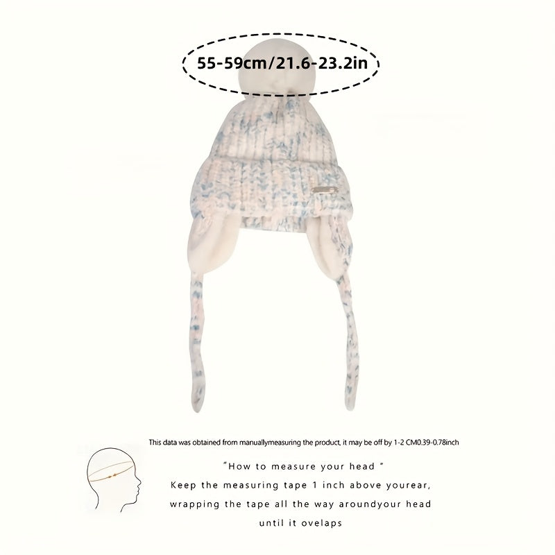 Gorro de Inverno Feminino em Fleece com Abas Desmontáveis e Pom-Pom - Fechamento Elástico por Cordão, Branco/Preto/Cinza/Bege- - Gorro Quente para Esqui, Snowboarding, Atividades ao Ar Livre no Tempo Frio