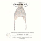 Gorro de Inverno Feminino em Fleece com Abas Desmontáveis e Pom-Pom - Fechamento Elástico por Cordão, Branco/Preto/Cinza/Bege- - Gorro Quente para Esqui, Snowboarding, Atividades ao Ar Livre no Tempo Frio