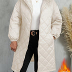 Stylish Hooded Women's Jacket with Purple Lining