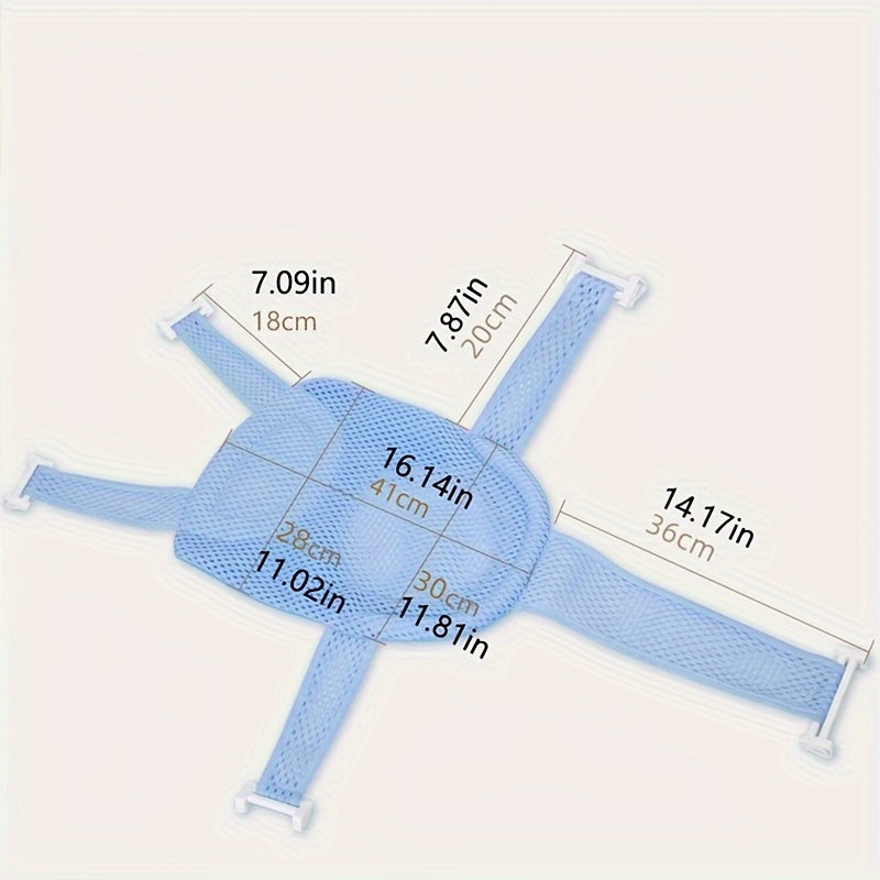 Sistema de Banho para Bebês com Rede Antiderrapante e Tapete de Suspensão - Estrutura para Banheira, Chuveiro, Spa - Auxílio de Banho (///) - Banho para Recém-Nascidos e 0-2 Anos