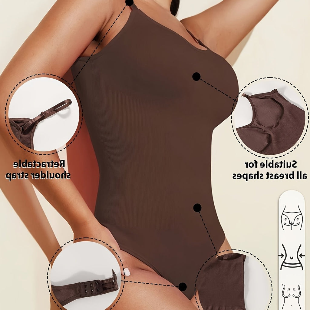 Seamless Women's Body Shaper with Adjustable Straps