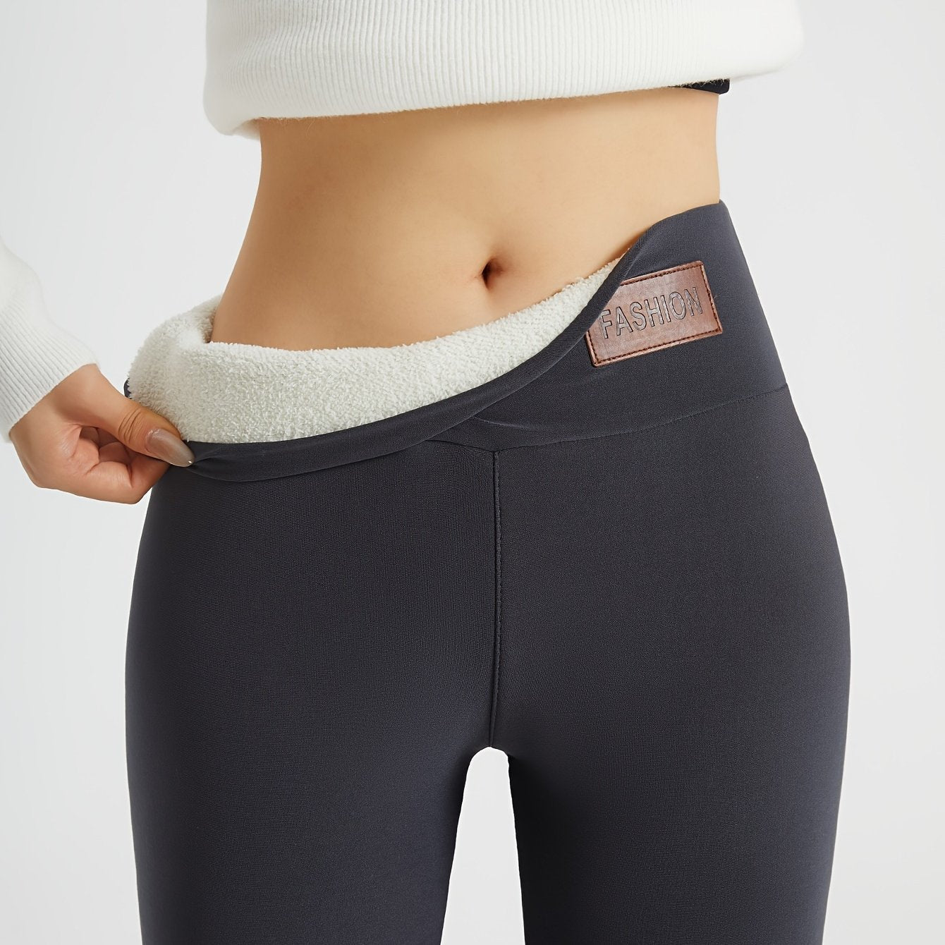 High-Waisted Plush-Lined Winter Leggings