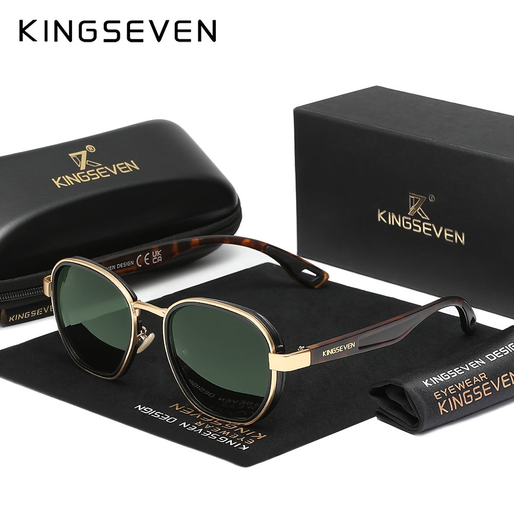 KINGSEVEN Design de Armação Redonda para Negócios, Adequada para Tendências de Moda Feminina, Armação Decorativa em Liga, Ideal para Uso Diário, Fotografia, Festas e Acessórios, Presente Exclusivo de Moda