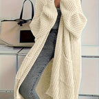 Elegant Long Sleeve Solid Color Women's Cardigan