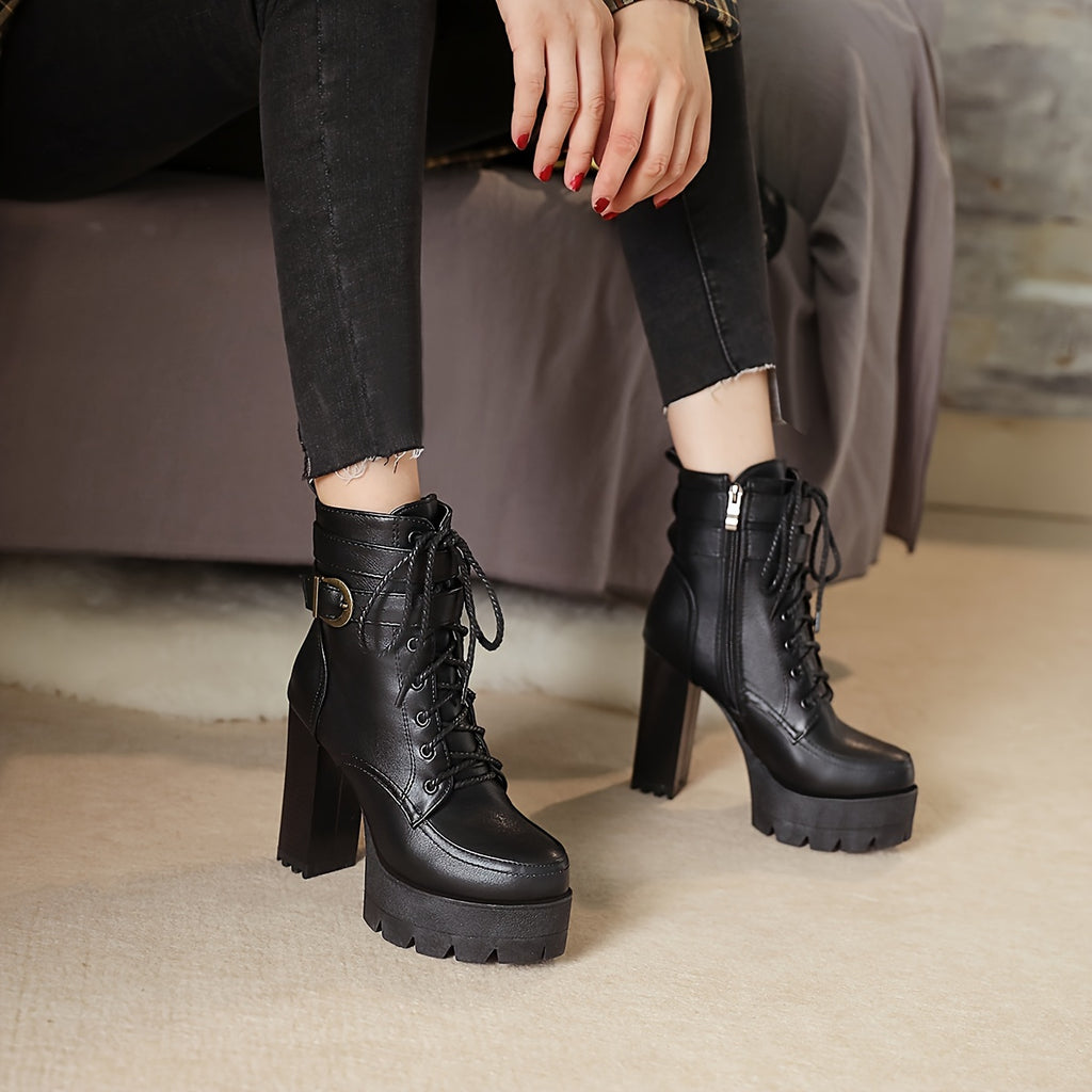 Side Zipper High Heel Winter Boots – Easy Wear & Comfortable Fit