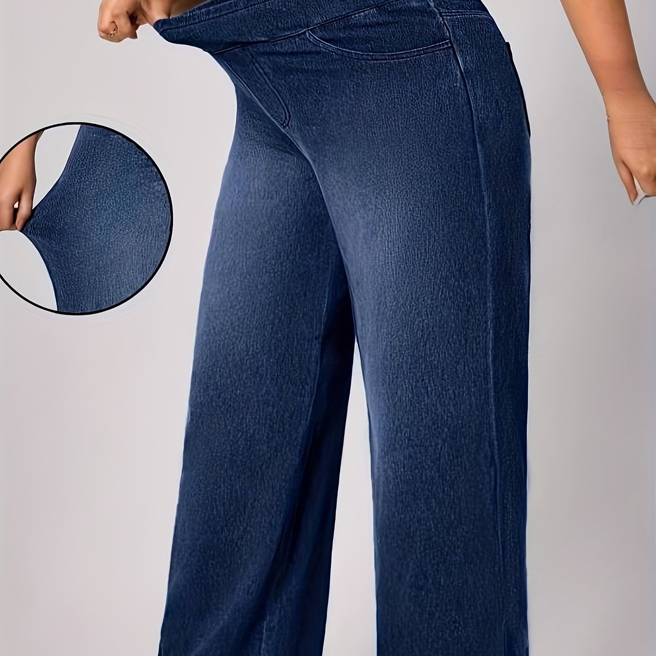 High-Waisted Stretchy Wide-Leg Jeans for Women