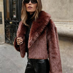 Chic Faux Fur Winter Jacket - Soft & Warm Elegance