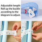 Sistema de Banho para Bebês com Rede Antiderrapante e Tapete de Suspensão - Estrutura para Banheira, Chuveiro, Spa - Auxílio de Banho (///) - Banho para Recém-Nascidos e 0-2 Anos