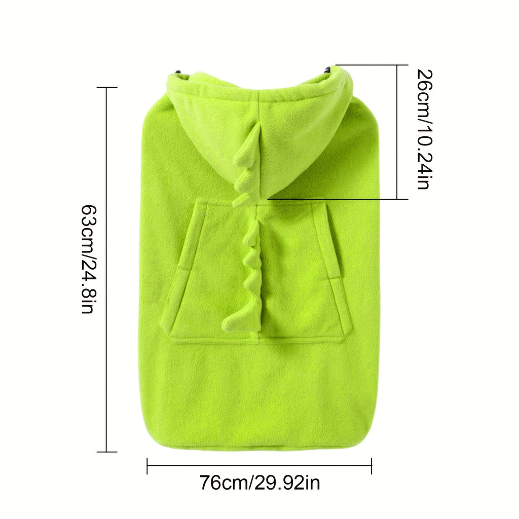 1pc Cobertor de Transporte de Bebê Macio e à Prova de Vento - Design de Dinossauro de Desenho Animado Fofo, Multiuso para Carrinhos e Transportadores de Bebês, Bolso de Aquecimento de Mão Frontal, Tecido de Poliéster Leve, Uso em Todas as Estações, Essenciais de Viagem | Impressão de Dinossauro | Textura de Tricô