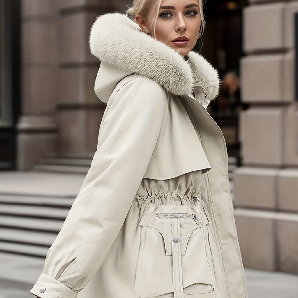 Thermal Winter Coat for Women with Wool Lining