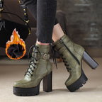 Side Zipper High Heel Winter Boots – Easy Wear & Comfortable Fit