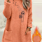 Cozy Dandelion Print Women's Knit Sweater - Autumn Essential