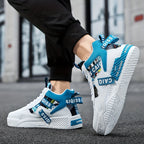 Sapatos de skate de cano alto na moda com graffiti, sapatos casuais confortáveis para homens para caminhadas ao ar livre, jogging e viagens