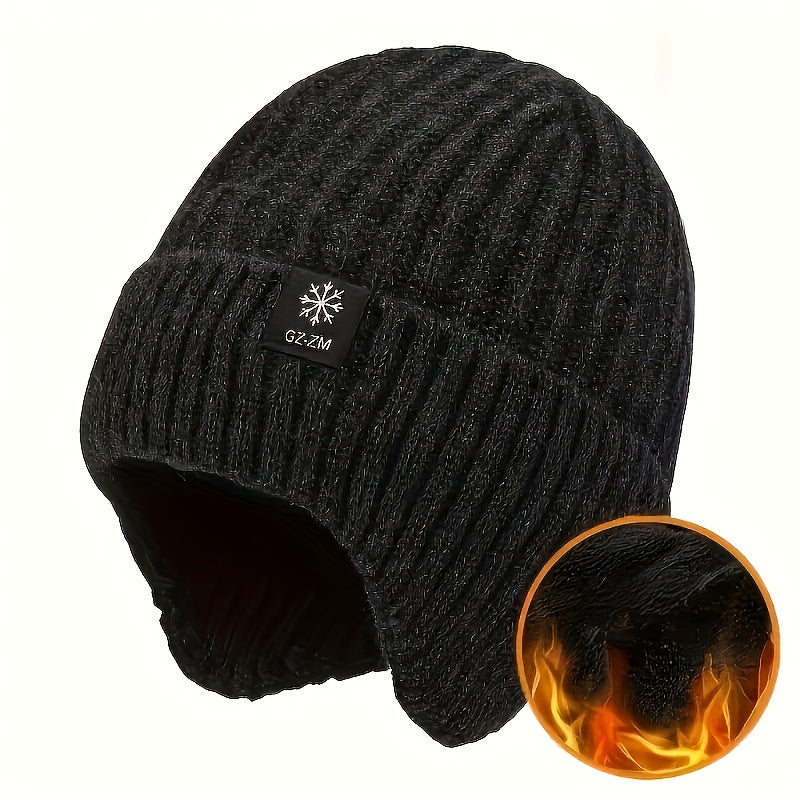Gorro de Inverno Tricotado para Orelhas - Elástico, Respirável e Quente para Esportes, Caminhadas e Ciclismo ao Ar Livre