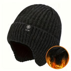 Gorro de Inverno Tricotado para Orelhas - Elástico, Respirável e Quente para Esportes, Caminhadas e Ciclismo ao Ar Livre
