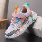 Sapatos de corrida leves para crianças - Sapatos de corrida para rapazes e raparigas com fecho, sola EVA antiderrapante - Sapatos respiráveis para crianças pequenas até aos primeiros adolescentes - Acento laranja/azul - Escola, parque infantil, desporto - Fecho fácil de colocar, calçado ativo para crianças, calçado elegante para crianças, ajuste confortável, calçado para crianças, escolares