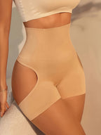 Calcinha de Cintura Alta com Controle de Barriga e Levantamento de Bumbum para Mulheres - Calcinha Modeladora Respirável com Realçador de Bumbum, Cueca Baixa Lisa e Sem Costura para Uso Diário, Academia e Pós-Parto (Preta) - Lavável na Máquina