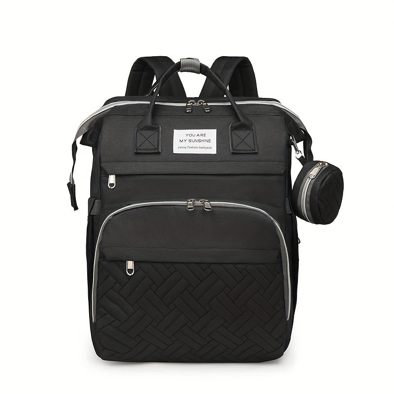 Mala de fraldas leve de grande capacidade para mulheres - Alças de ombro ajustáveis, vários compartimentos, fecho de correr e forro de poliéster para viagens, praia, férias - Cinza, Mala de fraldas, Transportador de acessórios de praia, Acessório de estilo para pais, Fecho de correr durável