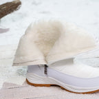 Botas de Neve de Inverno para Mulher - Botas Térmicas Isoladas para Clima Frio com Sola TPR Antiderrapante, À Prova de Vento e de Alta Qualidade - Botas de Meia-Perna para Clima Frio com Palmilha Acolchoada