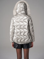 Casaco com Capuz Destacável Feminino | Moda de Inverno Chique, Corte Normal, Cor Lisa, Mangas Compridas, Detalhe de Fecho de Correr