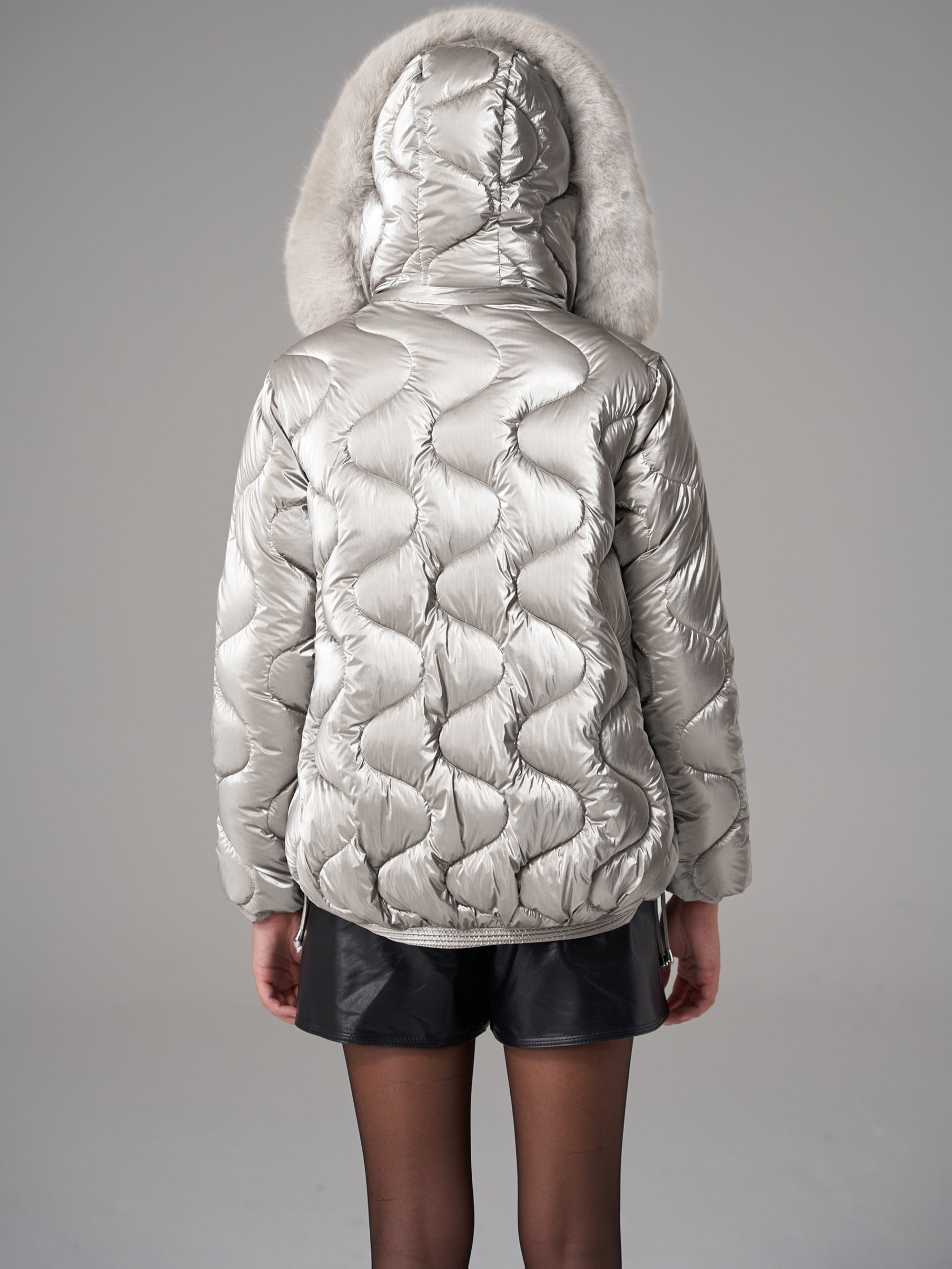 Casaco com Capuz Destacável Feminino | Moda de Inverno Chique, Corte Normal, Cor Lisa, Mangas Compridas, Detalhe de Fecho de Correr