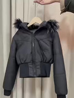 Casaco de Inverno Elegante para Mulher - Casaco de Manga Comprida com Fecho de Zíper Frontal, Tecido Sem Elasticidade, Roupa Exterior Chique para Eventos Diários e Formais - Casaco de Clima Frio de Fácil Cuidado para Mulheres