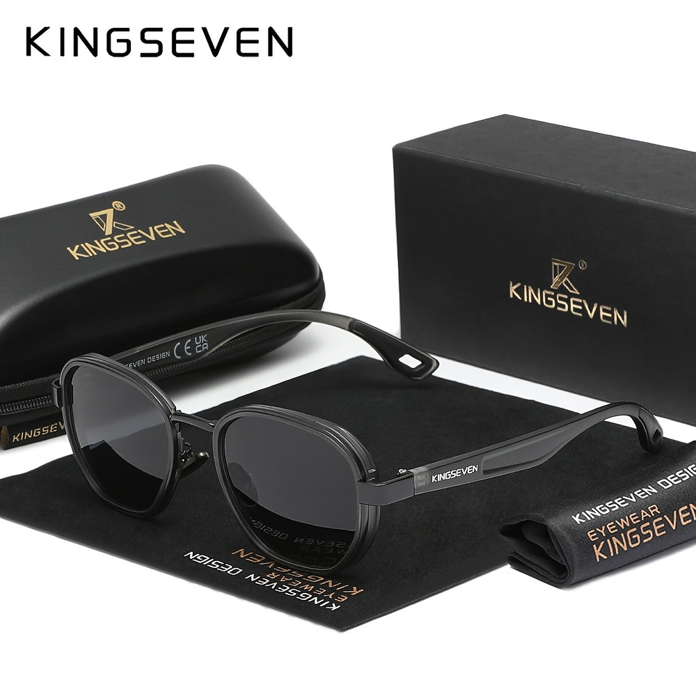 KINGSEVEN Design de Armação Redonda para Negócios, Adequada para Tendências de Moda Feminina, Armação Decorativa em Liga, Ideal para Uso Diário, Fotografia, Festas e Acessórios, Presente Exclusivo de Moda