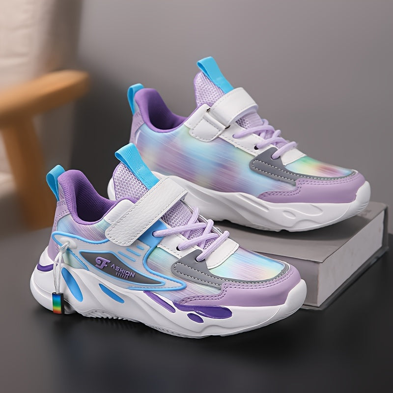 Sapatos de corrida leves para crianças - Sapatos de corrida para rapazes e raparigas com fecho, sola EVA antiderrapante - Sapatos respiráveis para crianças pequenas até aos primeiros adolescentes - Acento laranja/azul - Escola, parque infantil, desporto - Fecho fácil de colocar, calçado ativo para crianças, calçado elegante para crianças, ajuste confortável, calçado para crianças, escolares