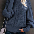 Chic Turtleneck Knit Sweater for Women
