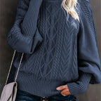 Chic Turtleneck Knit Sweater for Women