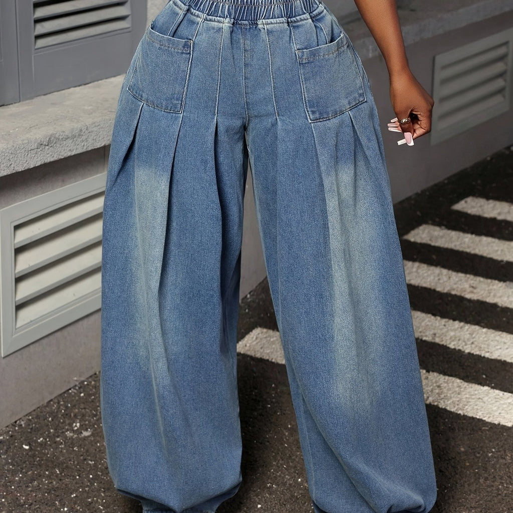 Effortlessly Chic Wide-Leg Jeans for Women