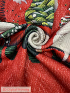 Camisola de Manga Comprida com Gola Redonda e Impressão 3D para Mulher - Design Ultra HD Gótico Corvo & Pai Natal, Impressão Integral Leve, Estilo Casual Elegante, Corte Normal