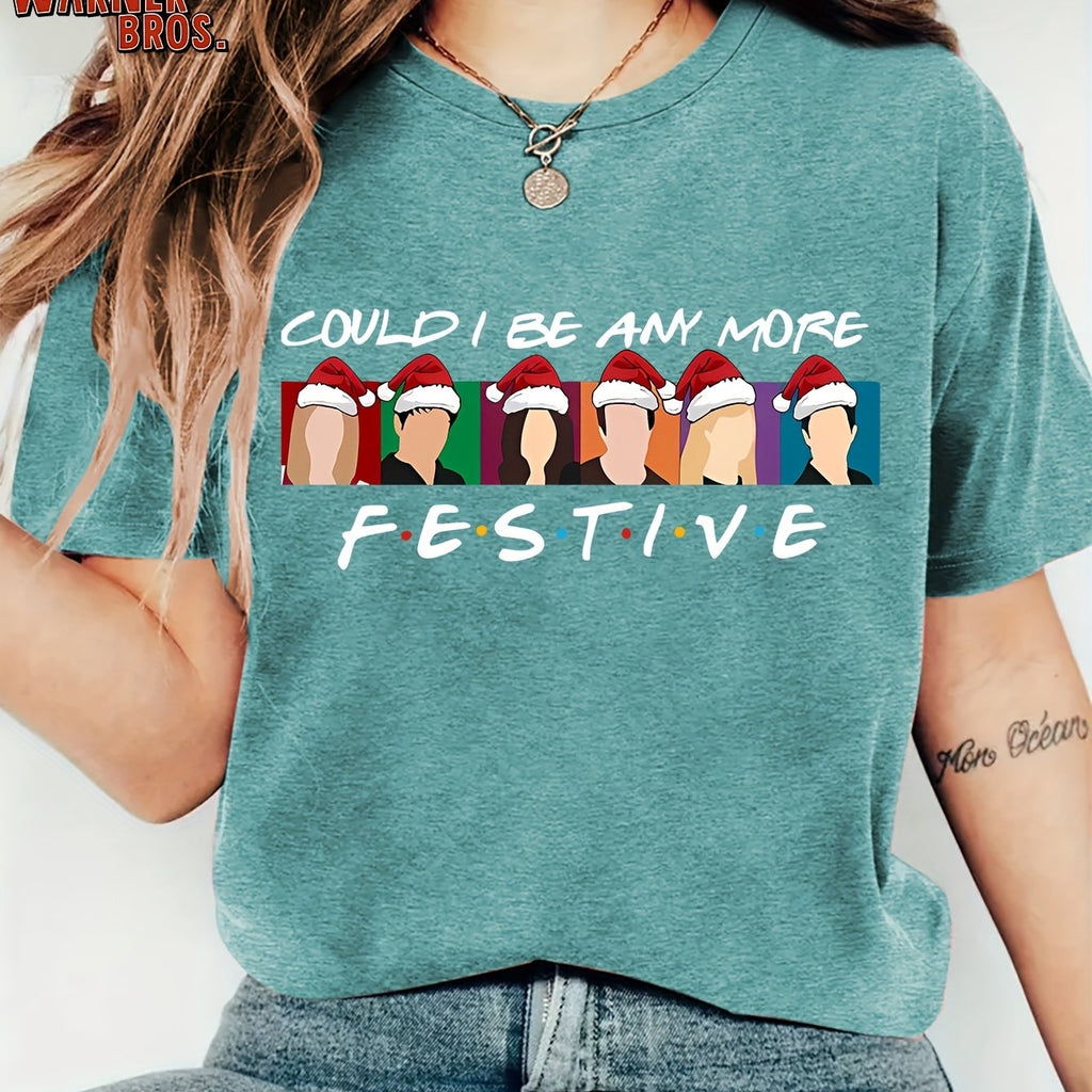 Festive Cartoon Christmas Women's T-Shirt