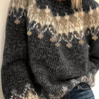 Chic Geometric Knit Sweater - Cozy Essential for Winter