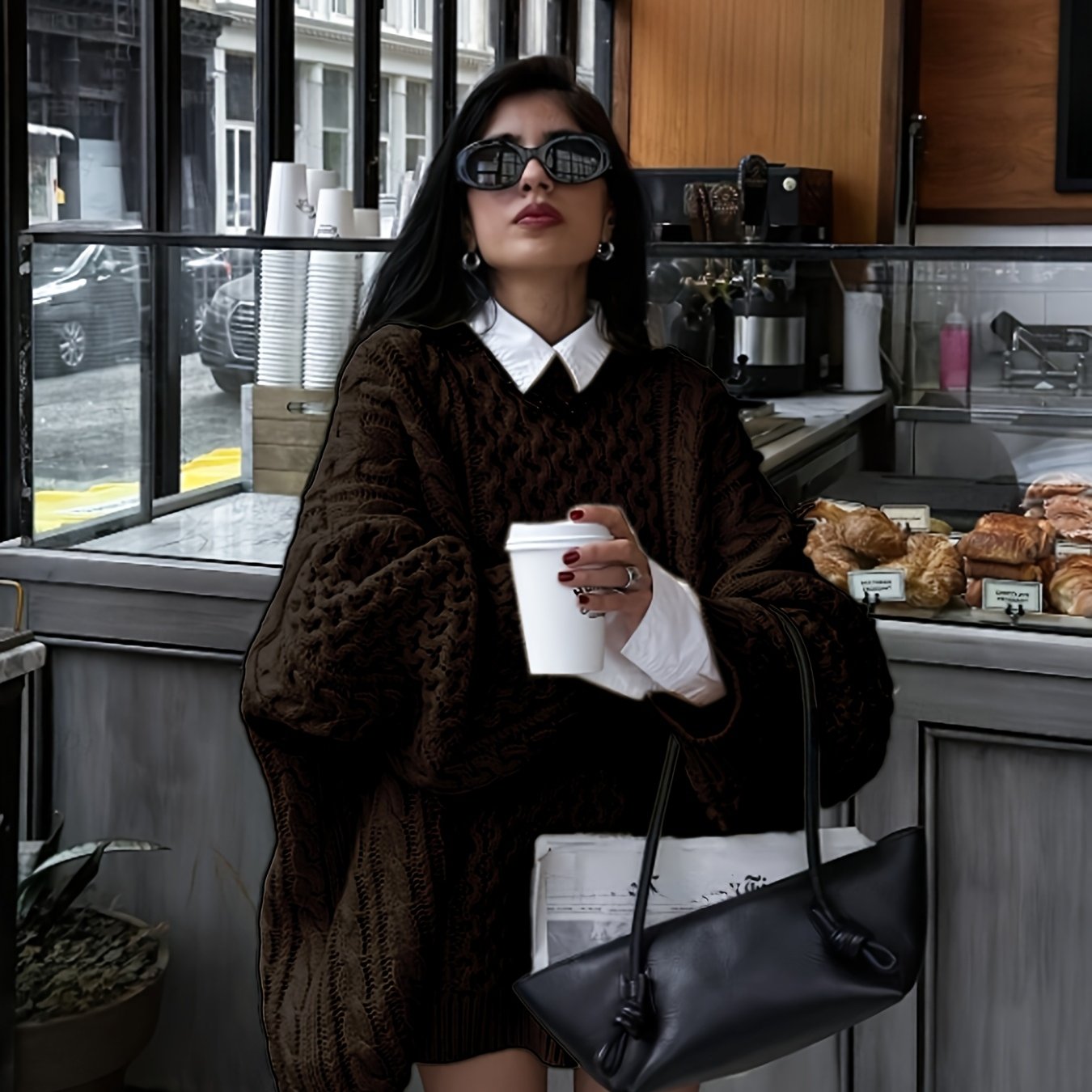 Cozy Cable Knit Oversized Sweater – Effortless Elegance