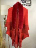 Xaile Elegante Assimétrico Feminino - Cachecol de Inverno Macio e Quente com Rosa Pastel/Roxo, Xaile Formal e para o Dia a Dia para Todas as Estações para Festas, Roupa Casual - Acessório de Moda Feminino de Fácil Cuidado, Acessório de Festa, Cobertura Elegante, Padrão Geométrico