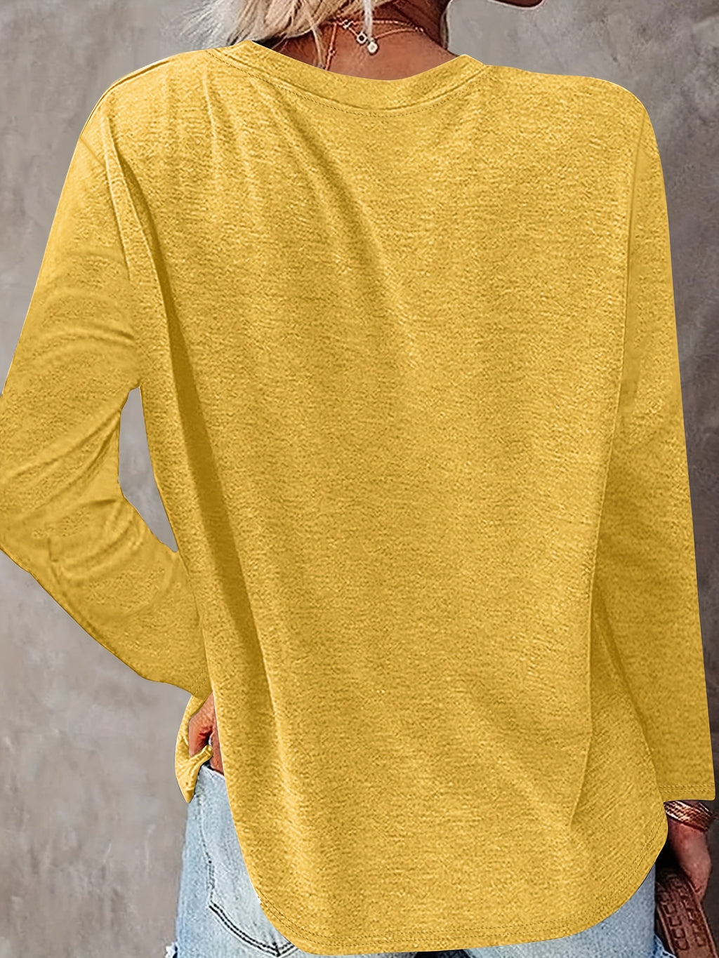 SHIMIDA Camiseta de Manga Longa com Estampa Elegante de Girassol - Blusa de Girassol e Folhas, Gola Redonda para Todas as Estações, Lavável na Máquina, Uso Casual e Sofisticado, Camisa Não Floral para Looks o Ano Todo (Compatível com prova virtual)