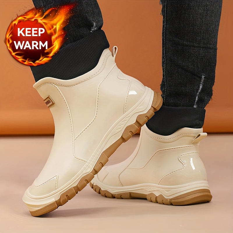 Botas de Neve Femininas da Moda, Botas Curtas Desportivas, Botas de Chuva Unisexo para Exterior com Forro de Lã e Aquecimento Antiderrapante Espesso para Caminhadas e Viagens de Inverno, Presente de Natal Perfeito